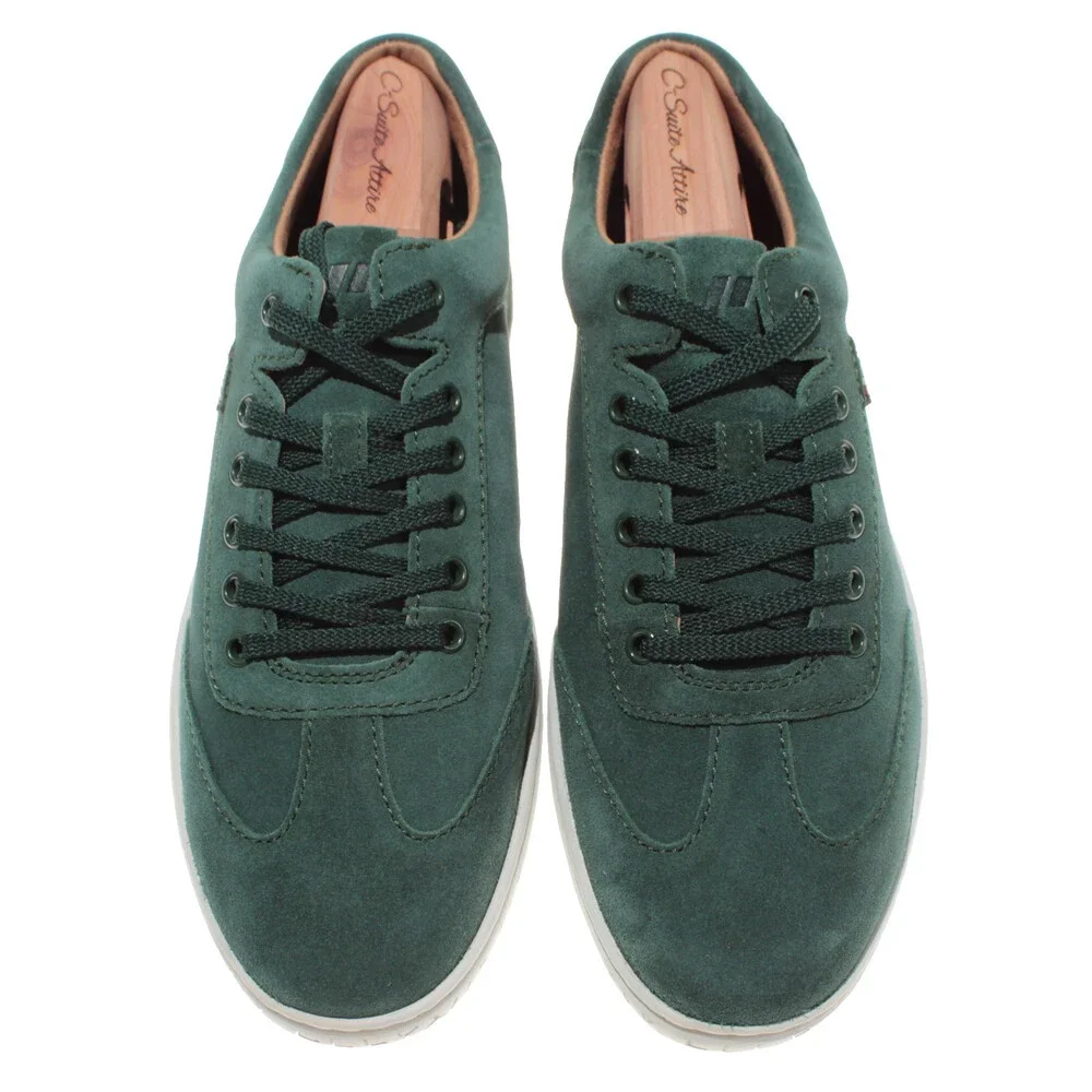 Piloti NWB Shift Lace Up Driving Sneakers Size 8.5 US Tennessee Pine Green Suede